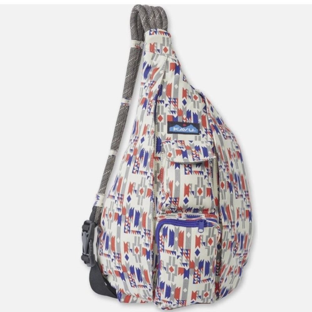 KAVU Original Rope Bag Sling Pack with Adjustable Rope Shoulder Strap Mesa